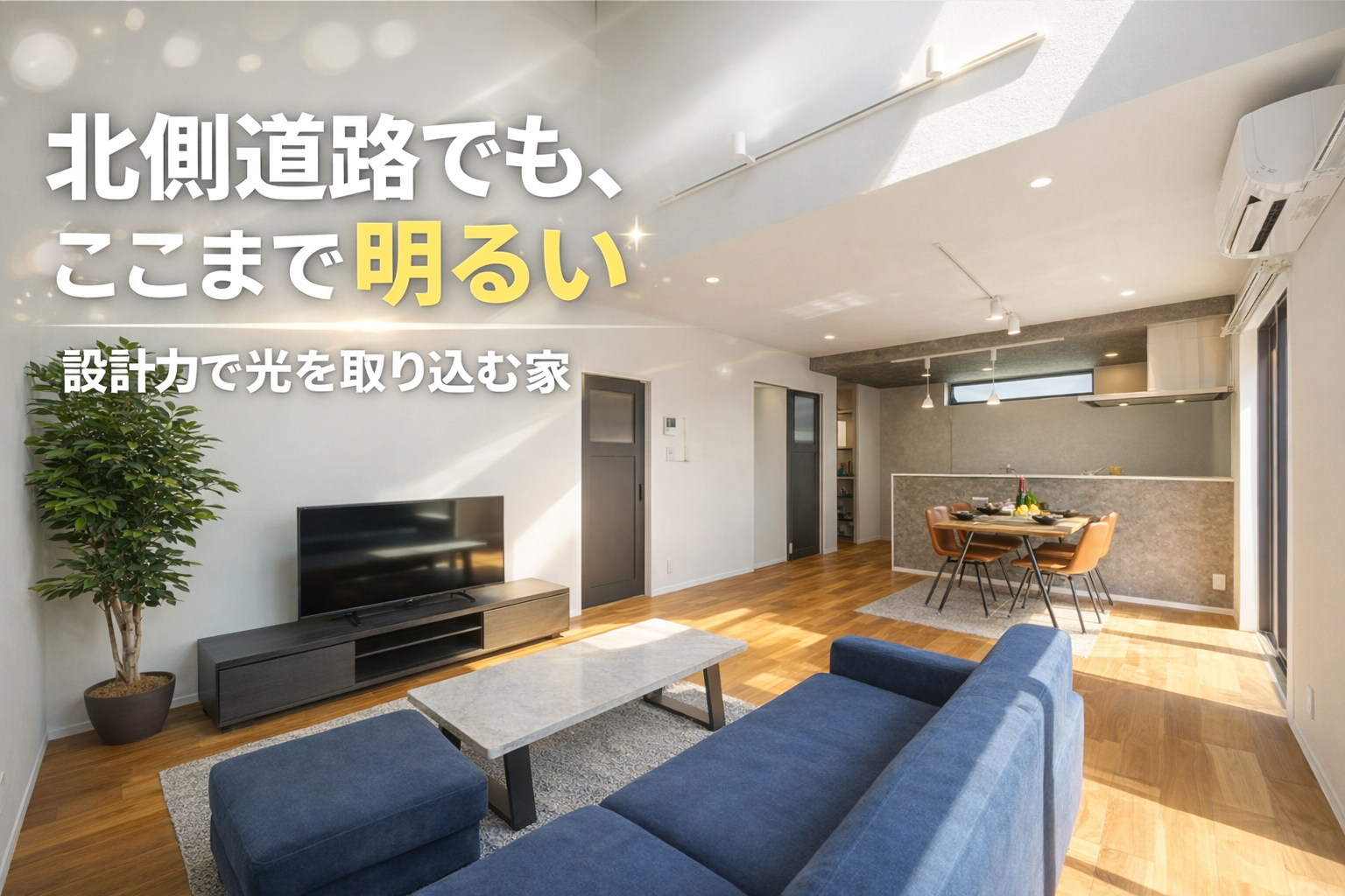 北側道路でも明るいモデルハウス